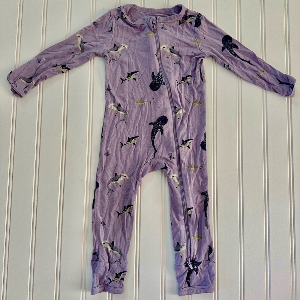 Kyte Baby 🦈 Taro Sharks Romper | 12-18 months